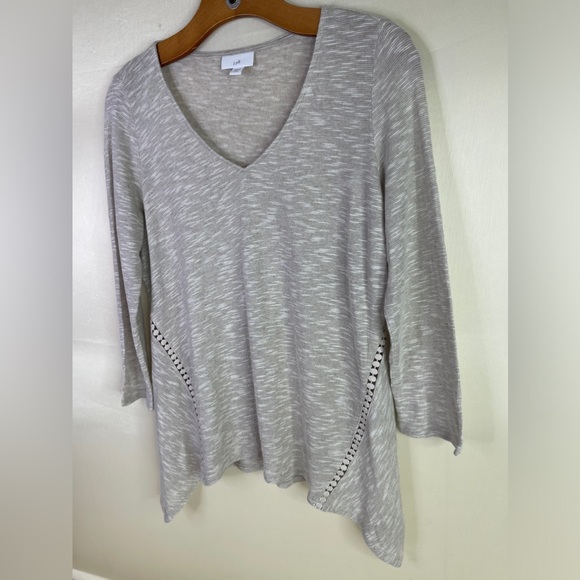 J. Jill Top Size S Petite 58% linen 42% Cotton Casual & Dressy Boho Relaxed Fit - Picture 3 of 12